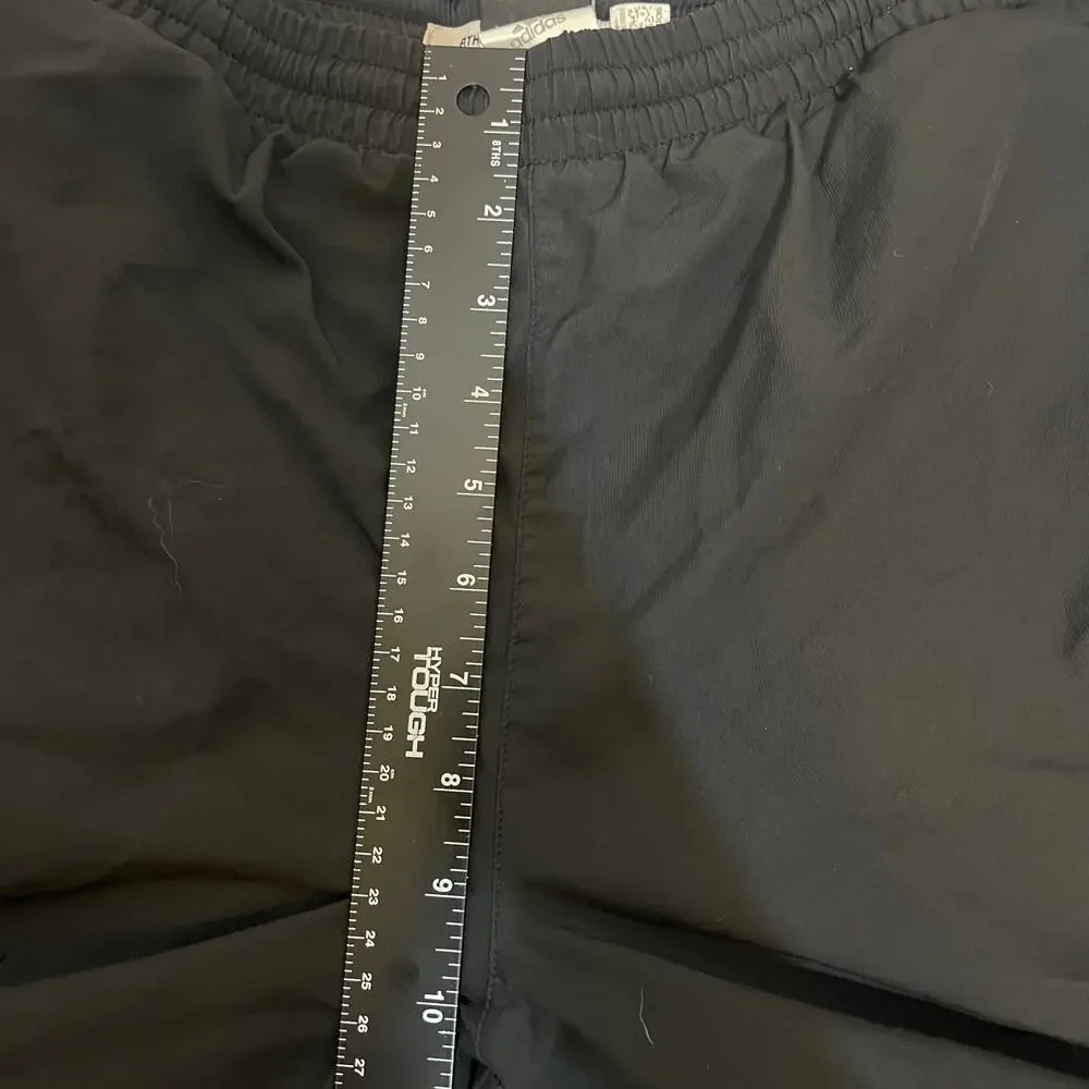 Adidas Vintage Track Pants XL Black 3 Stripe‎ Athletic Training System Joggers